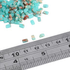 Beadia Blue Imperial Jasper Stone Tila Beads 5x2mm Rectangle 2-Hole Spacer Beads for DIY Bracelet Earring Making 15"/Strand - color: Imperial Jasper Blue, size: 5x2mm