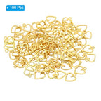 PATIKIL Heart Charm, 100Pcs Mini Heart Circle Pendant Charm Bulk for Jewelry Making Earrings Necklace Wedding Crafts - color: Golden