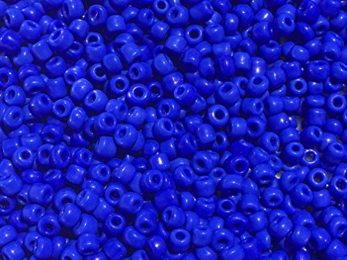 Czech Glass Seed Beads Royal Blue Opaque Size:11/0 50 gr / 1.76 oz