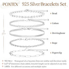 Gold Bracelets Set for Women Stack, Chunky Thick Bracelets Stack for Women Trendy, Simple Dainty Thin Gold Plated Cuff Stackable Bracelets With Beaded Cuban Paperclip Snake Rope Bangle Hand Chain Jewelry - style: Style 05-silver