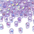 100pcs Lilac Glass Teardrop Beads Charms Water Drop Faceted AB Color Plated Beads Top Drilled Sparkly Prisms Chandelier Dangle Charms for DIY Earrings Necklace Bracelet Jewelry Craft 10.5x8mm - color: Lilac