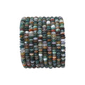 BEADIA Natural Indian Agate Disk Stone Beads 4x2mm 160pcs Rondelle Loose Semi Gemstone Beads for Jewelry Making Design - color: Indian Agate