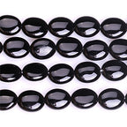 JOE FOREMAN 8x10mm Black Agate Semi Precious Gemstone Oval Loose Beads for Jewelry Making DIY Handmade Craft Supplies 15" - color: 8x10mm/oval black agate