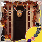Tradder 200 Pieces Halloween Wood Beads Purple Orange Pumpkin Spider Black Cat Beads Craft for Halloween Home Decoration Jewelry Making DIY - style: Halloween