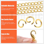 Tanstic 102Pcs 30 Feet Jewelry Making Chains Necklace Chains Bulk Cable Link Chain with 50Pcs Jump Rings, 50Pcs Lobster Clasps, Pliers for Bracelet Necklace Making(Rose Gold) - color: Rose Gold