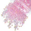 qiipii 2700PCS 4mm Transparent Light Pink AB Resin Rhinestones Clear Pink Flatback Jelly Stones Bulk SS16 Non-Hotfix Diamonds Gems Charms Supplies for Nails Face Eye Makeup Tumblers DIY Crafts Clothes - color: Transparent Light Pink Ab, size: 4mm Bulk