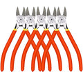 5 Pack Wire Cutters MC-180, Ultra Sharp 6 inch Precision Flush Side Cutters with Longer Cutting Edge, Powerful Heavy Duty Pliers, Ideal for Cables, Wires, Zip Ties, Electrical & Most Cut Needs - color: 6"- Pack 5