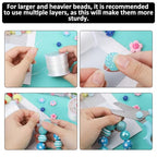 2 Rolls 0.5 mm Stretchy Bracelet String, Elastic String for Bracelets, Clear Elastic Cord, Clay Bead Cord, Jewelry Thread, Wear-Resistant Bead Stings for Bracelet, Necklaces, DIY Crafts (50 m/Roll