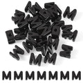 Craftora 30Pcs 20mm Black Large Letter Beads, Acrylic Big Alphabet Beads, Chunky Initial Letter M Bead with Large Hole for Friendship Bracelets Keychain Bag Charms Shoelaces - color: Letter M
