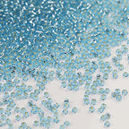 Bala&Fillic 12/0 Glass Seed Beads Clear Light Turquoise Blue Color Silver Lined Seed Beads About 10000pcs/110g in Box (Light Turquoise Blue) - color: Light Lake Blue, size: 2mm