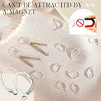 Liliaafar 12 Pcs Silver Leverback Earring Hooks French Earring Hooks 10x15mm Interchangeable Dangle Ear Wire Findings for Women Jewelry Making DIY Crafts Supplies, 2 Styles