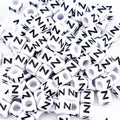 500Pcs Cube Letter Beads Z 6X6mm Individual Acrylic Alphabet Beads for Friendship Bracelets Making - color: Square - Z
