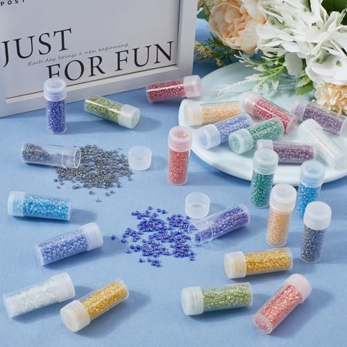 SUNNYCLUE 120G Glass Seed Beads Bulk 12/0 Seed Beads Glass 2mm Transparent Small Pony Beads Mini Round Glass Bead Loose Spacer Beads for Jewelry Making DIY Earrings Friendship Bracelets Necklace - color: Mixed Color 4
