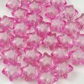 50pcs 18mm Acrylic Star Beads Spacer Beads for DIY Jewelry Making Bracelet Necklace Key Chains Handmade Craft(Pink) - color: Pink, size: 18mm