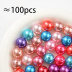 100pcs Color Pearl Beads Chunk Bubblegum Bead 20mm Pen Ball Beads for Pen Bag Jewelry Making Necklace Bracelets(redpinkpurpleblue) - color: redpinkpurpleblue