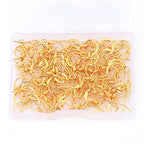 BEADIA 18K Gold Plated Earring Hooks 16x16mm 100pcs for Jewelry Making Findings - size: Hooks 6# 16x16mm