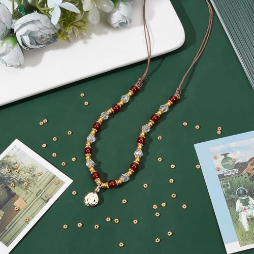UNICRAFTALE 1000Pcs Spacer Beads Golden Flower Beads 4mm Metal Connector Beads Loose Beads Small Beads for DIY Bracelet Necklace Jewelry Making 1mm Hole - color: Golden