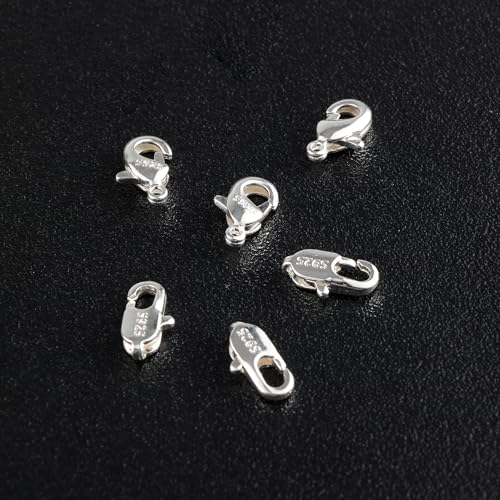 925 Sterling Silver Lobster Claw Clasps Set, Lobster Connector Clasp Closures with Open Jump Rings for Necklace Bracelet DIY Jewelry Finding Supplies (26pcs) - color: 26PcsA