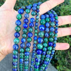 90pcs Adabele Natural Lapis Chrysocolla Healing Gemstone 4mm (0.16 inch) Small Round Beads Gem Stone Spacer for Craft Jewelry Making GF1-4 - color: Lapis Chrysocolla, size: 4mm (90pcs/1 Strand)