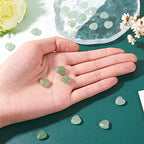 Fashewelry 18pcs Faceted Heart Natural Green Aventurine Stone Beads Tumbled Chakra Gemstone Beads Crystal Healing Drilled Loose Beads for Earring Bracelet Necklace Jewelry Making - color: Green Aventurine