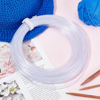 1 Roll Nylon Memory Wire 32.8 Yard Round Clear Plastic Wire White Boning Roll Clear Memory Brim Lines Crinoline Boning for Bridal Dress Hat Brims Jewelry Making Diameter:2.5mm - size: 2.5mm