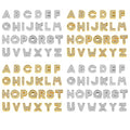 AUEAR, 104 Pack Silver Gold A-Z 8mm Full Rhinestone Slide Charms Crystal Alphabet Letter Alloy for Bracelets Necklace Wristbands DIY Jewelry Making - color: Silver & Gold, size: 104 Pack