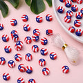 100pcs Flag Clay Beads for Jewelry Making, Polymer Clay Spacer Beads for DIY Craft Bracelet Necklace (Flag) - color: Flag