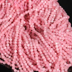 Song Xi 120pcs 3mm Natural Pink Tourmaline Gemstone Beads Faceted Round Loose Stone Beads for Jewelry Making (1 Strand) - color: Pink Tourmaline, size: 2.8-3.3mm