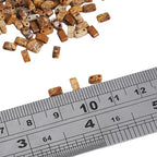 Beadia Natural Brown Picture Jasper Stone Tila Beads 5x2mm Rectangle 2-Hole Spacer Beads for DIY Bracelet Earring Making 15"/Strand - color: Brown Picture Jasper, size: 5x2mm
