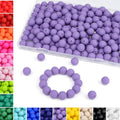 MAIBAOTA 120 Pcs Purple Silicone Beads 15 mm Purple Beads for Keychain/Pens/Bracelet/Necklace Making Focal Beads Loose Rubber Round Silicone Beads Bulk for Craft Making（with Boxed Kits） - color: Purple