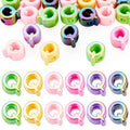 Beadthoven 20pcs Big Letter Q Beads Large Hole Bubble Alphabet Acrylic Beads Charm Iridescent Plastic Q Shape Loose Chunky Spacers for Jewelry Making Bracelet Necklace Keychains Shoelaces Crafts - color: Q