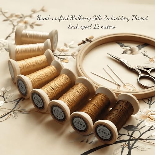Natural 100% Mulberry Handmade Embroidery Silk Thread Silk Floss (27) - color: 27