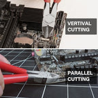 HAUTMEC 5" Precise Small Flush Cutters of Engineer Wire Cutters Pliers 2PCS Side Cutters with Location Pin for Fine Shearing, Perfect for Circuit Board Cutting, Electronic Components, HT0327-2PC - color: 5 Inch-2pcs