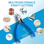 5" Flush Cutter Wire Cutters, Ultra-Sharp Precision Side & Diagonal Cutting Pliers with Spring, Chrome Vanadium Steel Wire Snips for Electronics, Model, Floral, Plastic & Soft Wire