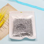 Bala&Fillic Opaque Silver Color 4mm Seed Beads About 1200pcs/100Grams in Bag, 6/0 Glass Craft Beads for Making Bracelet and Necklace (Silver) - color: Silver -4mm