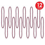 Party Beads - Small Round - size: 12-Pack, style: Maroon (12-Pack)