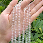 70pcs Adabele Lab Created Clear Crystal White Quartz Gemstone 10mm Round Beads Gem Stone Spacer for DIY Craft Jewelry Making GS17-10 - color: Clear Crystal Quartz (Lab Created), size: 10mm (70pcs/2 strands)