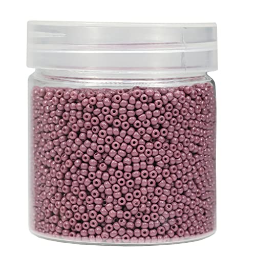 Bala&Fillic Size Almost Uniform 2mm Round Seed Beads 10000pcs /110 Grams in Box Dark Bisque Color 12/0 Small Glass Seed Beads for Jewelry Making, Hole 0.6mm (Dark Bisque) - color: Dark Bisque