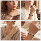INSYOHO Dont Let the Hard Days Win Bracelet – Inspirational Healing Crystal Bracelet for Women & Men, Agate & Amethyst Beaded Adjustable, Motivational Gift for Stress Relief & Positivity - color: White turquoise