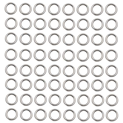 500 pcs Stainless Steel Split Rings Jump Rings Connector Rings for Jewelry Making Necklaces Bracelet Earrings Keychain DIY Craft (12608-7mm) - size: 7mm