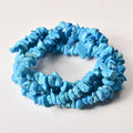 5-8mm 34 inches Natural Crystal Blue Howlite Turquoise Stone Beads for Jewelry Making Tumbled Drilled Irregular Gravel Gemstones Chips Stone Beads by Strand - color: Blue Turquoise