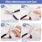 shynek 10 Pieces Jewelry Pliers Tools Set, Jewelry Making Tools Include 8 Pieces Pliers, Jump Ring Opener, Tweezers for Wire Wrapping, 3D Printing Projects and Other DIY Projects - style: Set of 8