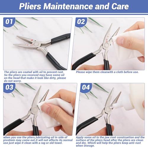 shynek 10 Pieces Jewelry Pliers Tools Set, Jewelry Making Tools Include 8 Pieces Pliers, Jump Ring Opener, Tweezers for Wire Wrapping, 3D Printing Projects and Other DIY Projects - style: Set of 8