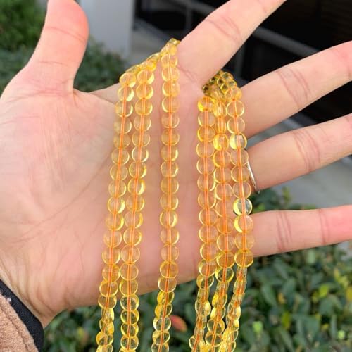 Adabele 15 Inch Natural Citrine Yellow Crystal Gemstone 6mm Faceted Flat Round Coin Loose Beads Gem Stone Spacer (60-65pcs) for Jewelry Making GZ13-1 - color: Citrine, size: 15 Inch/1 Strand