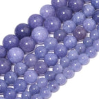 Yochus 45pcs Blue Angelite Stone Beads，8mm Healing Power Natural Stone Round Loose Beads for Jewelry Making Earring Necklace DIY Crafts - color: Blue Angelite, size: 8mm 45beads