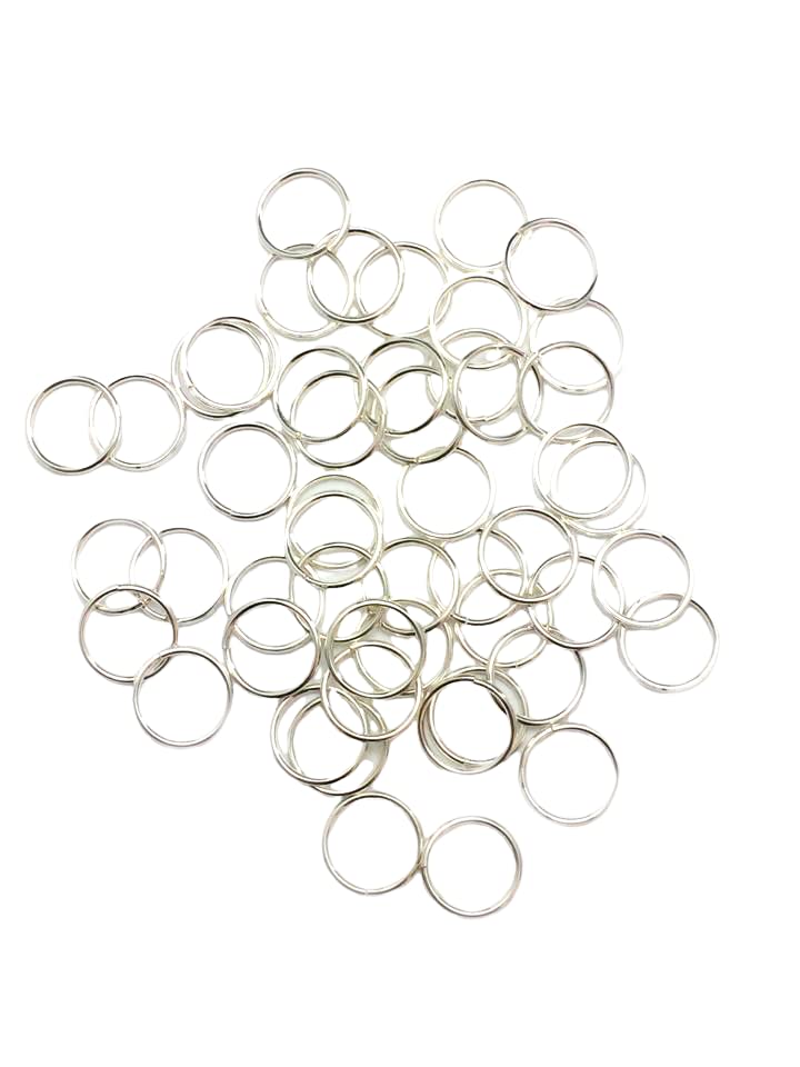50pcs 925 Sterling Silver Open Jump Rings, 22 Gauge 7.2mm OD/6.0mm ID Made in USA by CRAFT WIRE - size: 7.2mm OD/6.0mm ID