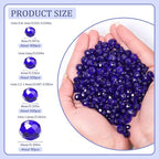 850Pcs 4/6/8/10mm Crystal Glass Beads for Jewelry Making Faceted Rondelle Flat Beads for Bracelets Necklace Earrings DIY Crafts(Navy Blue Crystal Bead) - color: Navy Blue