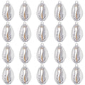 SUNNYCLUE 1 Box 20Pcs Seashell Charm Seashell Charms Bulk Natural Cowrie Shell Silver Electroplated Shell Pendants for Jewelry Making DIY Bracelets Necklaces Earrings Craft - color: 1 Box 20Pcs Silver Cowrie Shell Charms