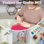 QPIXVB 1100PCS Pony Beads,Beads for Jewelry Making Bracelets Making Friendship Bracelet Hair Beads Kit for Crafts Cute Bulk Pony Beads for Keychain Necklace Making - color: rosy red beads