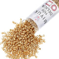 Miyuki Delica Seed Beads – Size 11/0 (1.6 mm), DB0410, Galvanized Yellow Gold Dyed, 7.2 g, Approx. 1440 Beads, Made in Japan - color: DB0410 - Galvanized Yellow Gold Dyed